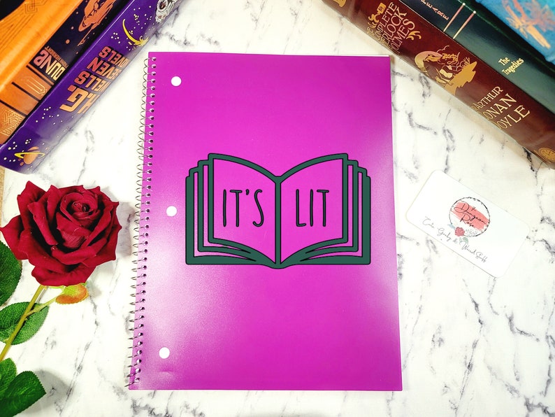 It's Lit Book Decal, English Teacher Gift, Book Car Decal, Get Lit Sticker, Bookworm Gift, Book Laptop Sticker, Literature Sticker image 6