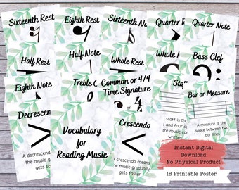 Music Room Art, Music Room Poster, Music Room Decor, Music Teacher, Music Poster Pack, Music Classroom, Band Teacher, Band Director