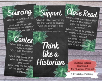 Think Like a Historian, History Decor, History Poster, Social Studies, History Class, History Defined, History Teacher, History Classroom