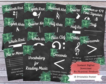 Music Poster Pack, Music Classroom, Music Room Decor, Music Room Art, Music Room Poster, Music Teacher, Band Teacher