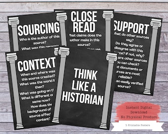 Think Like a Historian, History Decor, History Poster, Social Studies, History Class, History Defined, History Teacher, History Classroom