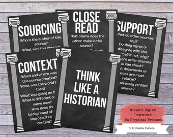 Think Like a Historian, History Decor, History Poster, Social Studies, History Class, History Defined, History Teacher, History Classroom