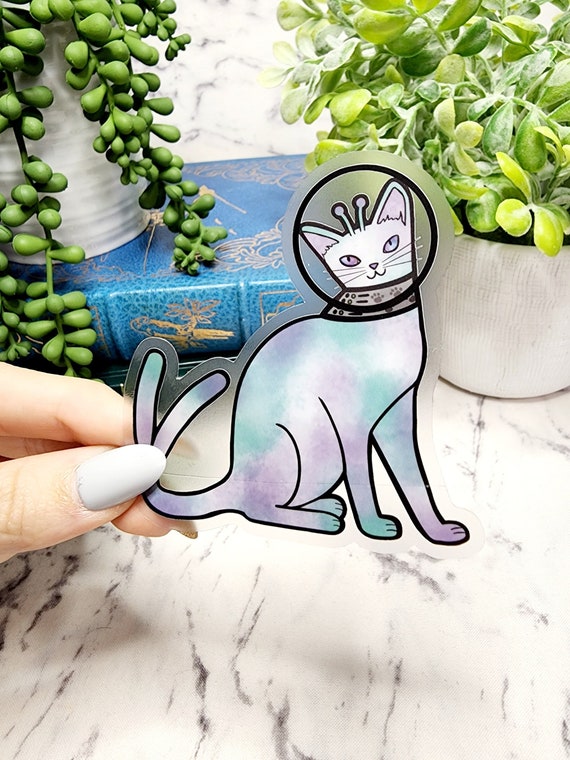 Alien Cat Sticker, Alien Sticker, Cat Stickers, Cat Gift for Cat