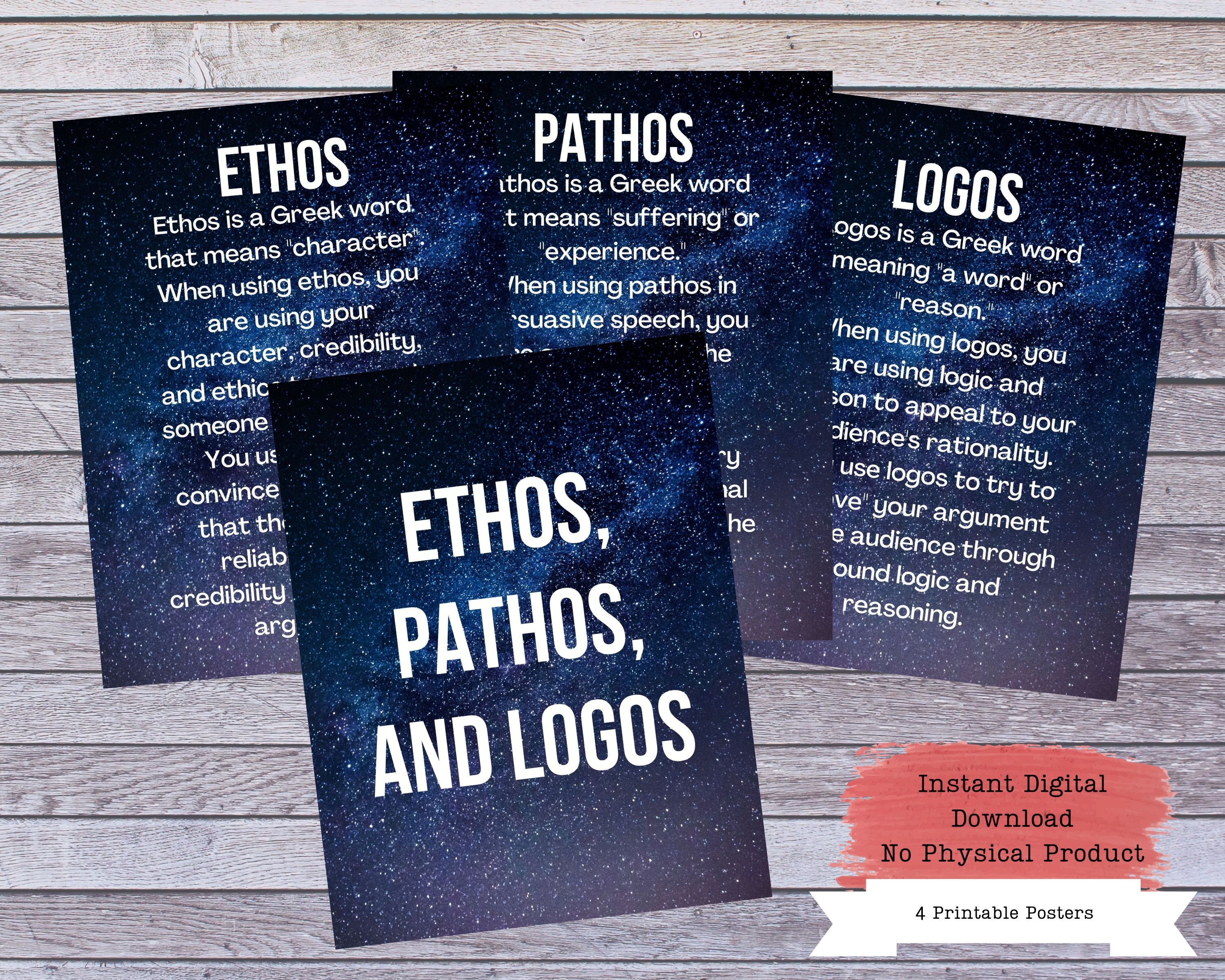 Ethos, Pathos, Logos Posters, Rhetorical Appeals Posters