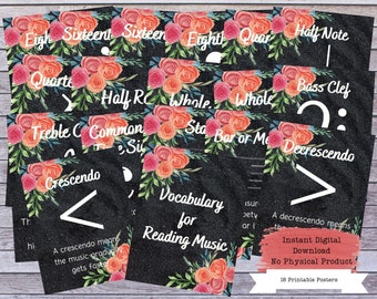 Music Poster Pack, Music Classroom, Music Room Decor, Music Room Art, Music Room Poster, Music Teacher, Band Teacher
