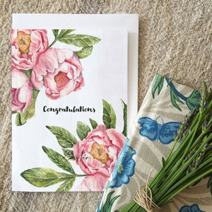 Glückwunschkarte Peonies (A6)