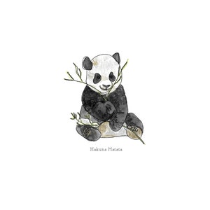 Hakuna Matata Roi Lion citation carte panda carte A6