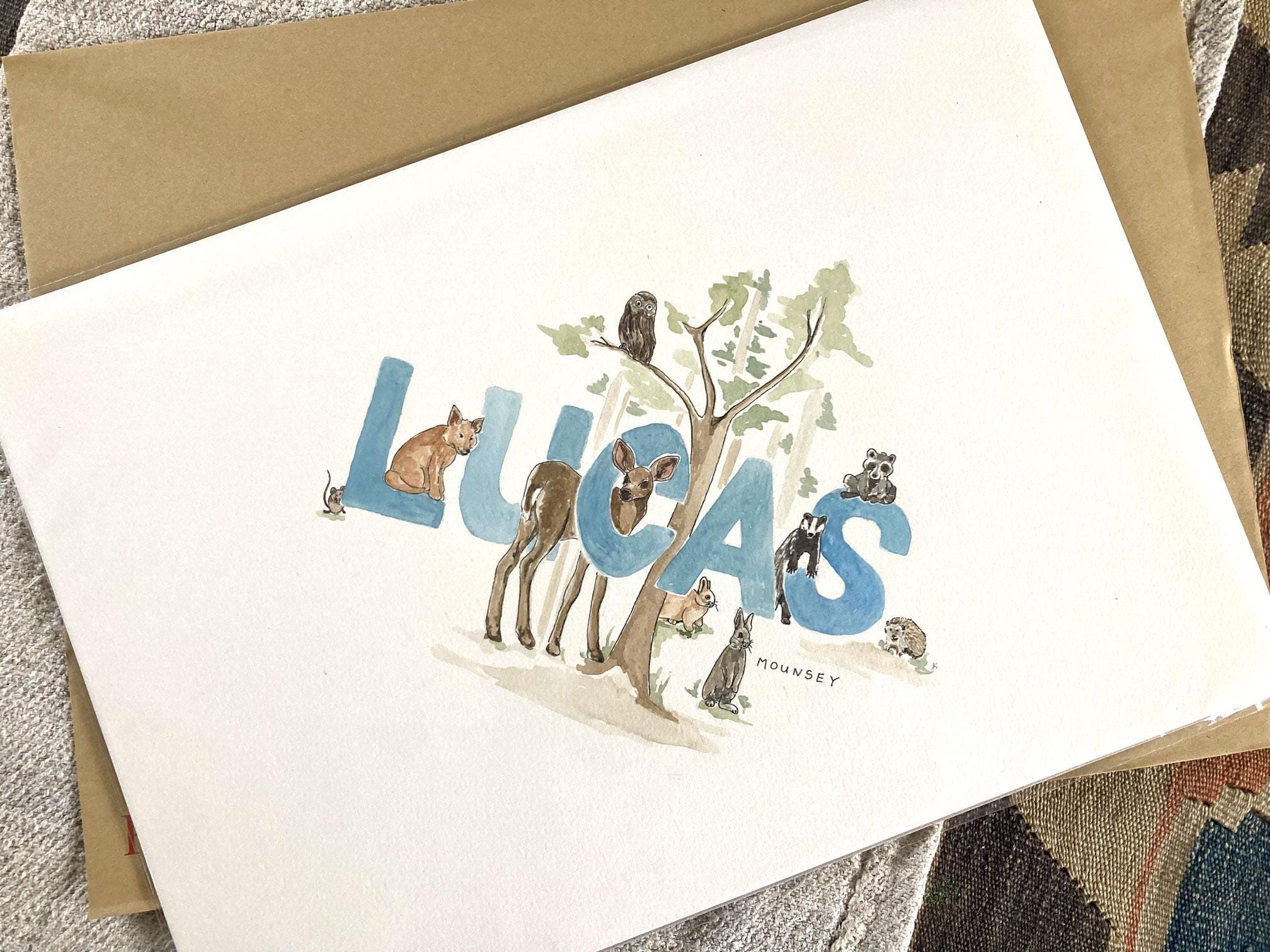 Personalised Name Print Created as an Original, Name Art, New Baby Gift ...
