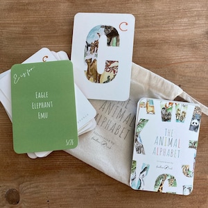 Tarjetas didácticas del alfabeto animal