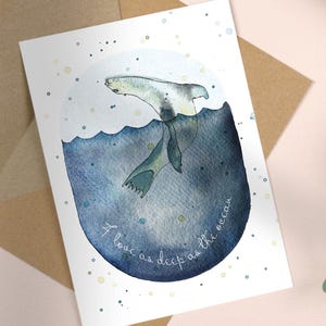 Carte Un amour aussi profond que l'océan (A6)