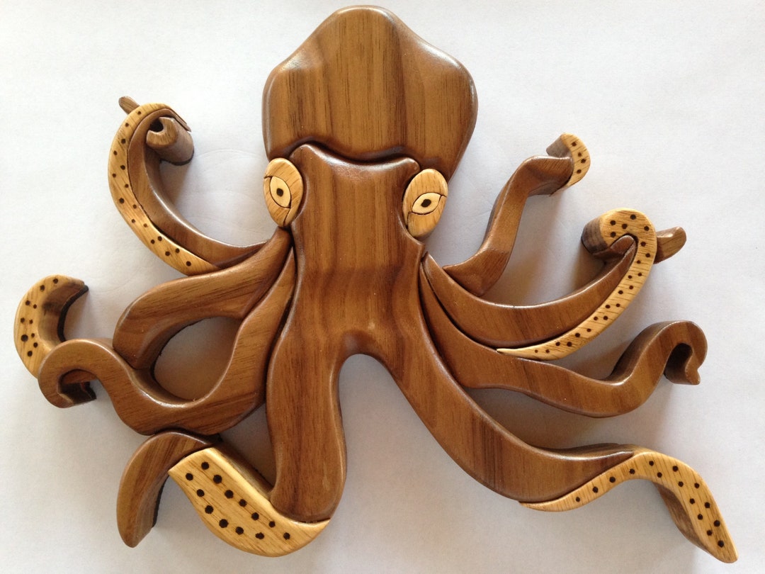 Wood Intarsia Octopus Pattern Only Etsy