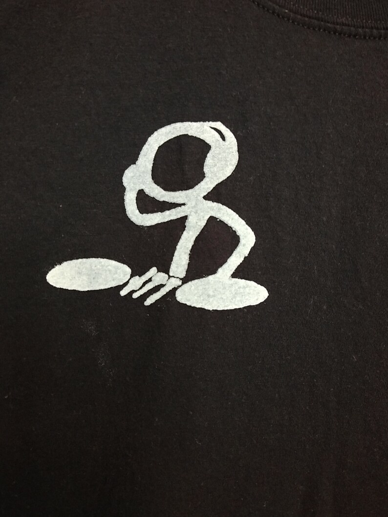 DJ Stick Man Tee Unisex Silk Screen Print Shirt