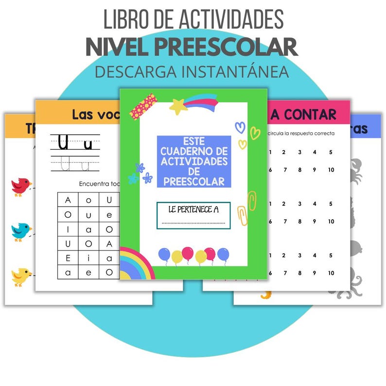 Cuaderno de Actividades para Preescolar | PDF Imprimible | Ejercicios ...