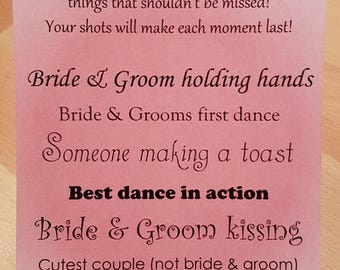 I Spy Wedding Camera Cards - Tall - Dusky Pink KP032 DP/WT