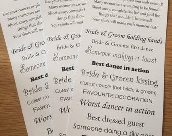 I Spy Wedding Camera Cards - Tall - Black on White KP032 BL/WT