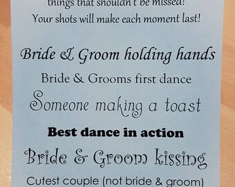 I Spy Wedding Camera Cards - Tall - Aqua KP032 AQ/WT