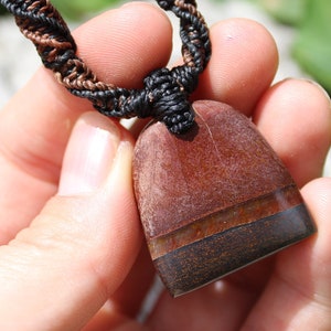 Marra Mamba tijgeroog ketting, Australische tijgeroog, Australisch gemaakt macramé koord sieraden, genezend kristal, natuursteen cadeau voor haar hem