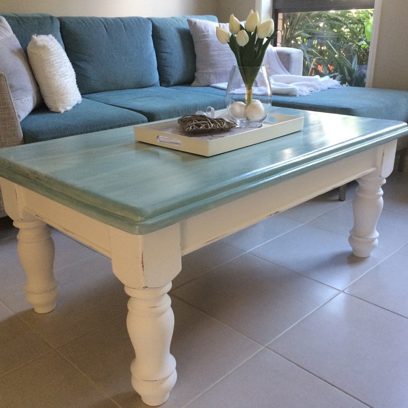 Shabby chic coffee table Etsy