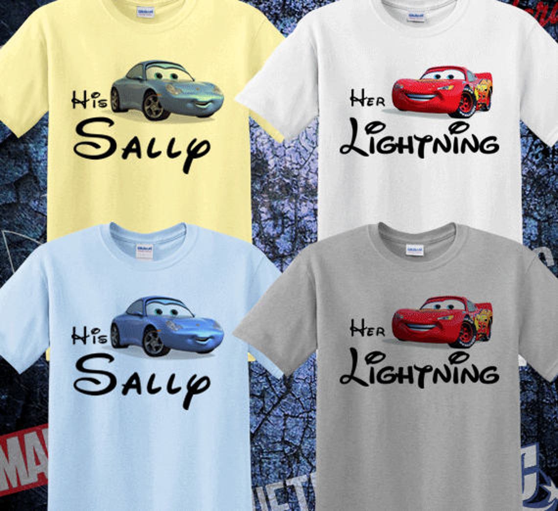 Cars Couples Disney T Shirt Etsy