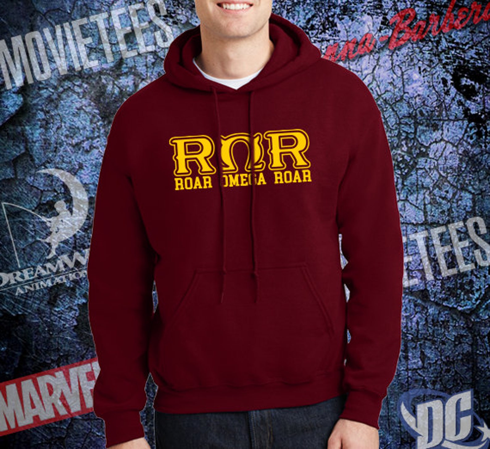 Roar Omega Roar Hooded Sweatshirt - Etsy