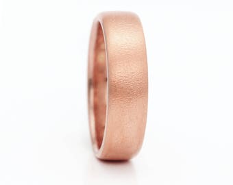 6mm 9ct Rose Gold Court Profile Wedding Ring