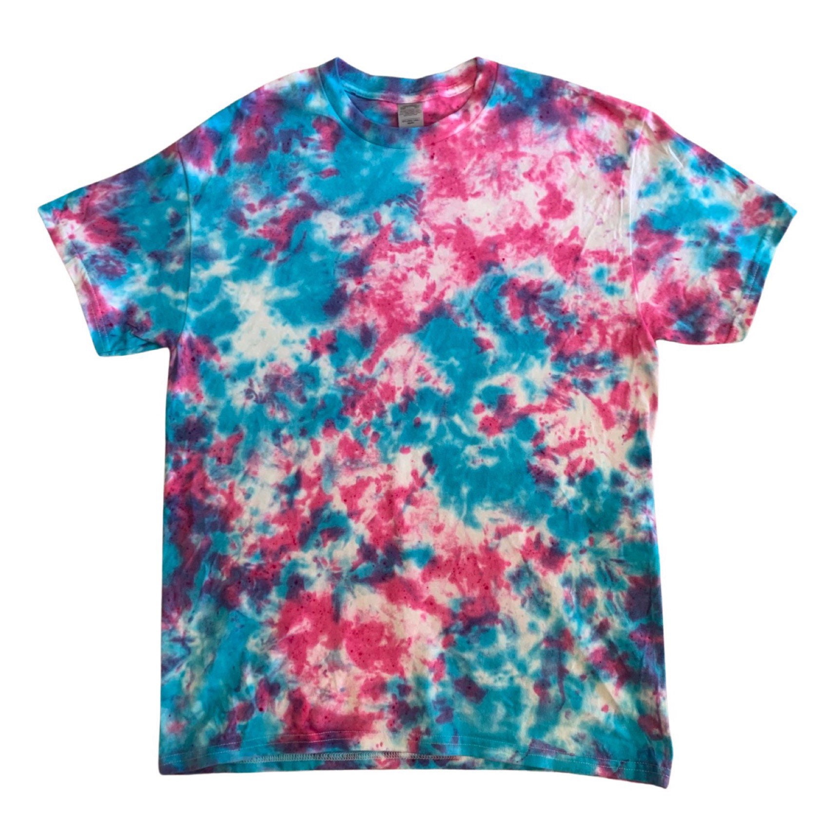 Pink and Blue Tie Dye Basic Tee - Etsy