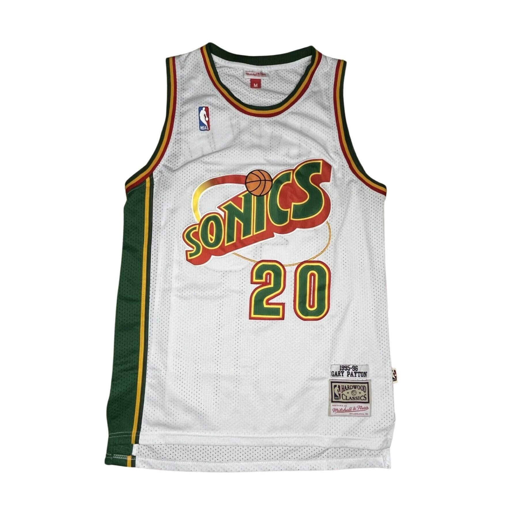 Gary Payton Seattle Supersonics Autographed Green Mitchell and Ness 1995  Swingman Jersey