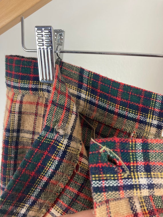 Summit Multicolored Vintage Plaid Kilt Wrap Skirt - image 10