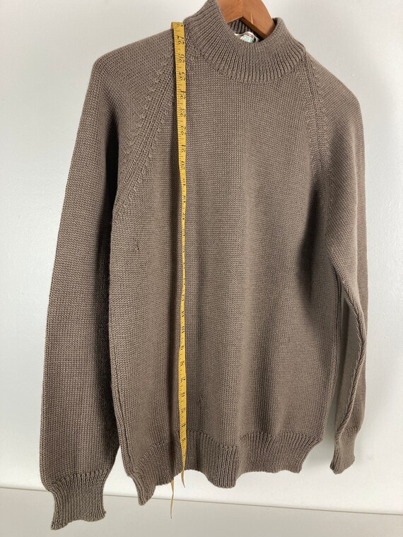 Shetland Wool Mushroom Colored Vintage Pullover S… - image 6