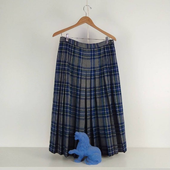 Grey plaid top skirt etsy