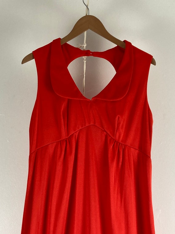 Lady Disco Devil Halloween Vintage Red Maxi Dress - image 2