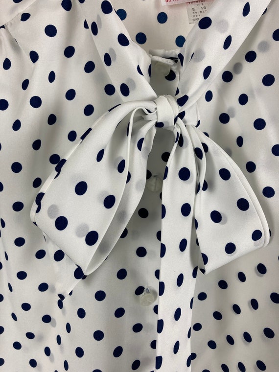 White & Navy Polkadot Lady Pirate Lady Holiday Vi… - image 2