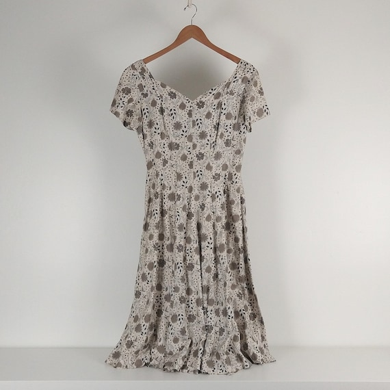 Vintage Leslie Fay Floral Couture Dress