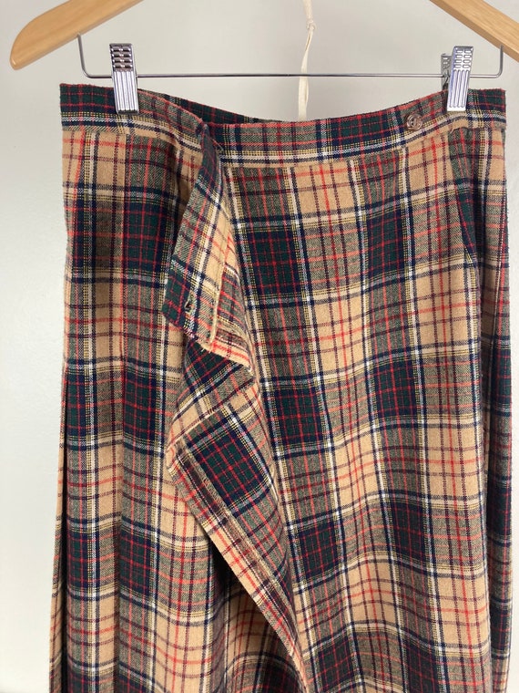 Summit Multicolored Vintage Plaid Kilt Wrap Skirt - image 3