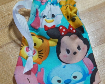 Tsum Tsum Cute Disney Inspired Drawstring Goody Party Gift Token Treat Fish Extender Dice Headphone Accessory Pin Bag (iheartpinbags.com)