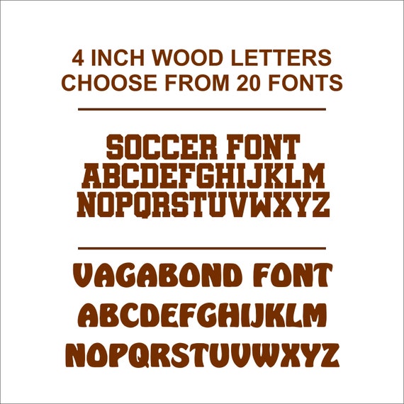 Wall Décor Home & Living choose from 20 fonts 4 inch wood numbers Wall ...