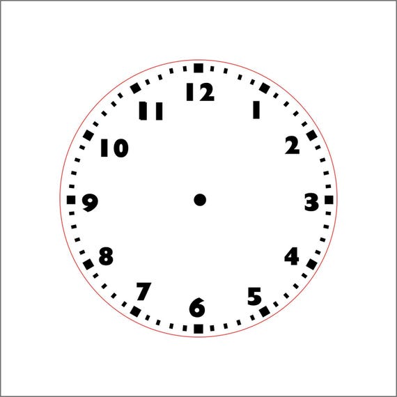 Wood clock numbers 1 2 3 4 5 6 7 8 9 10 inch Chanson font Etsy