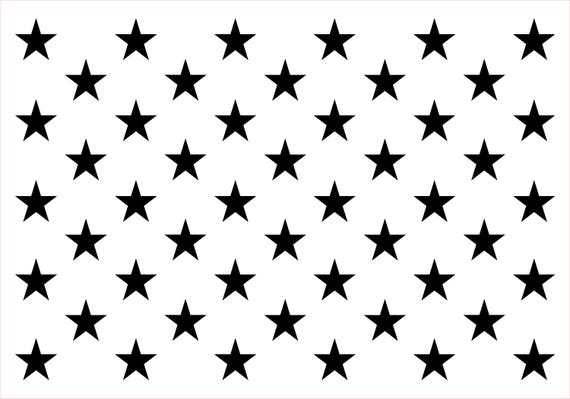 Items Similar To USA Flag Template and USA Stars 50 X 1 Inch On Etsy