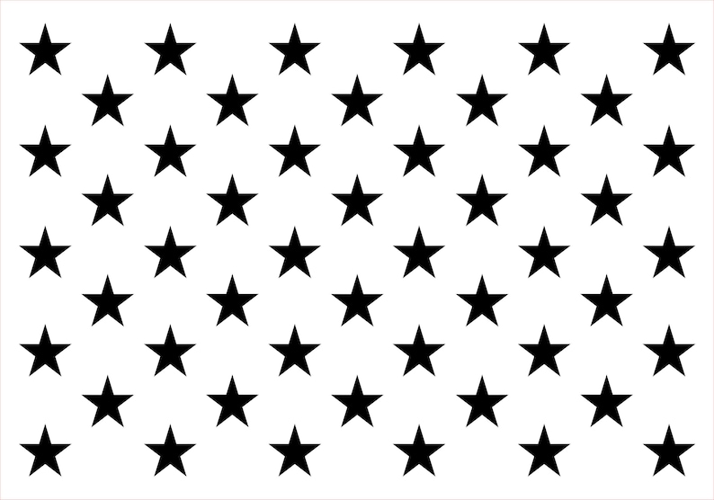 Usa Star Flag Template And 50 1 Inch Stars. F0B