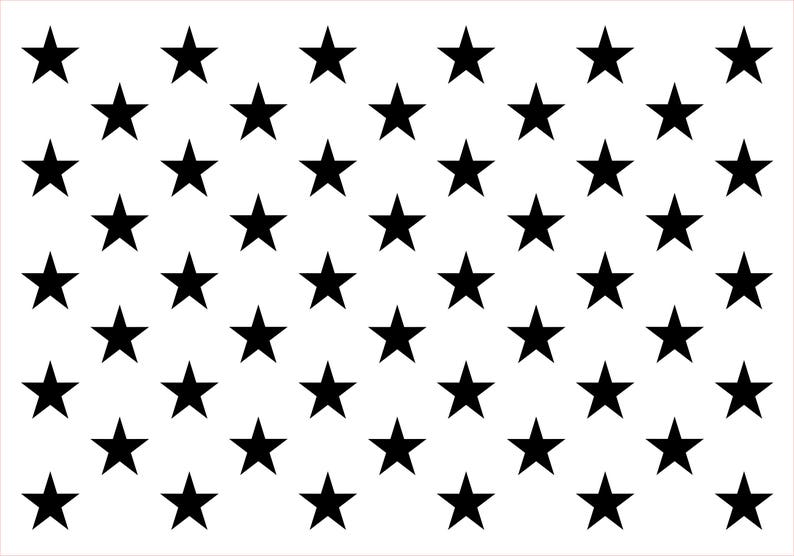 Usa Star Flag Template And 50 1 Inch Stars. F0B