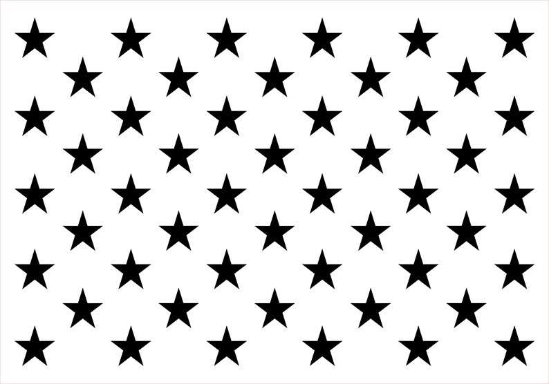 USA Star Flag Template And 50 1 Inch Stars Etsy