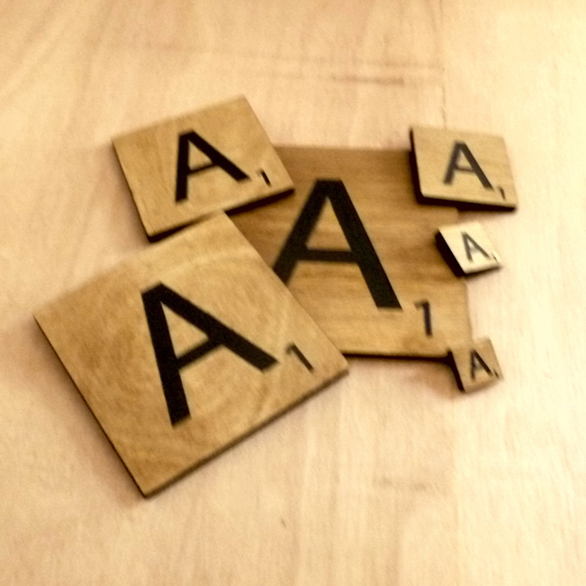 1 2 3 4 5 Inch Custom Made Wood Scrabble Alphabet Tiles. - Etsy