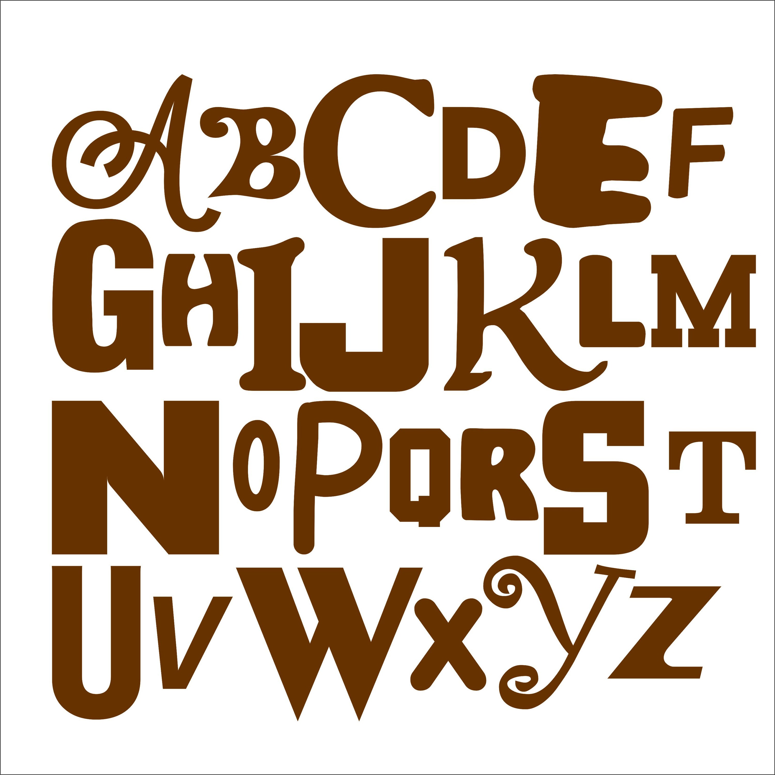 Alphabet Letters In Different Fonts
