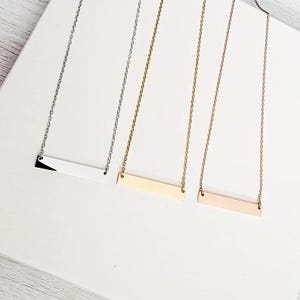 Custom Horizontal Bar Necklace
