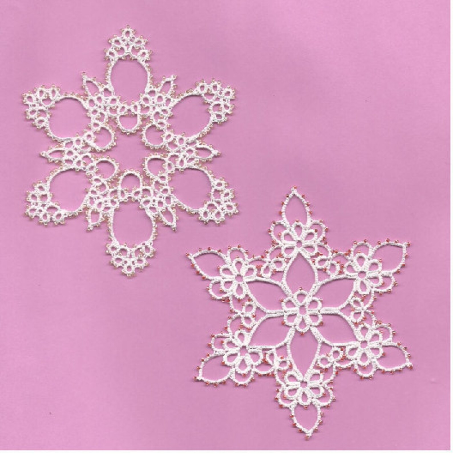 Snowflake Pattern Collection PDF tatted snowflake tatting Etsy