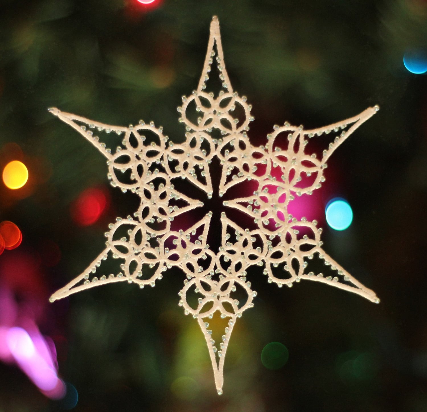 Tree Top Pdf Treetop Pattern PDF, Tatting Pattern, Tatted Snowflake, Christmas ...