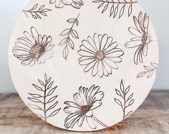 Floral Sign Backgrounds SVG Bundle, Laser Cut File (Digital Download)