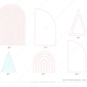 Regenbogen Hintergrund Set Prop SVG Vorlage, Geburtstag, Party, Event, Wand Hintergrund Vorlage, Laser Dateien, digitaler Download
