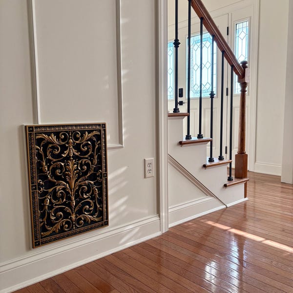 Magnetic Return Air Filter Grille | Louis XIV French Style