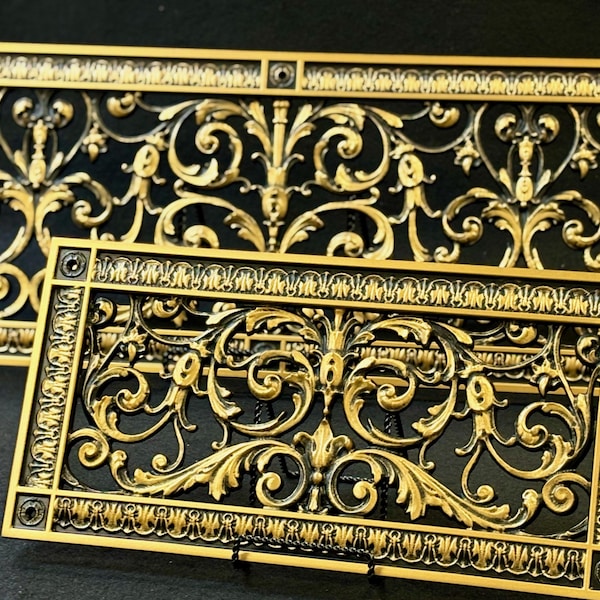 Louis XIV Style Decorative Vent Cover:  6 Inch Duct Height Series - Multiple Widths